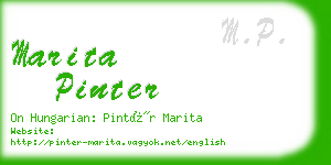 marita pinter business card